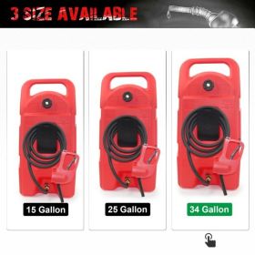 25 Gallon Gas Caddy With Wheels, Fuel Transfer Tank Gasoline Diesel Can,Fuel Storage Tank For Automobiles ATV Car Mowers Tractors Boat Motorcycle