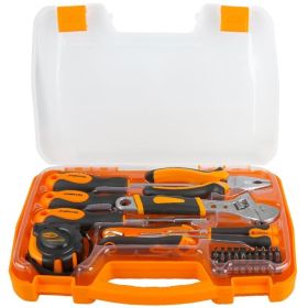 Home Tool Set 34-piece Basic Mechanic Tool Set With Tool Box, Ideal For Home Repairs, Convenient Storage
