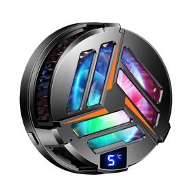 Cell Phone Cooler Magnetic Absorption Semiconductor Cooling Fan Mobile Phone Radiator Digital Display for Playing Games Live Streaming (Option: as picture)