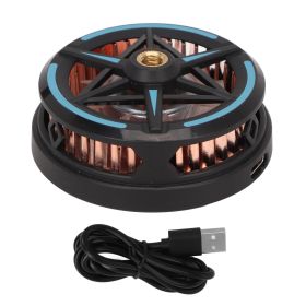 Black Portable Mobile Phone Radiator Intelligent Temperature Control Phone Radiator Fan for Gaming Live Streaming Outdoor Vlog (Option: as picture)