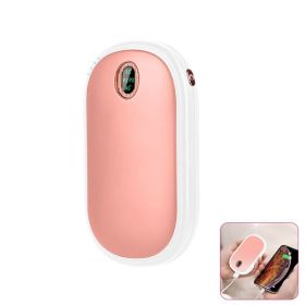 Reusable Pocket Warmer Power Bank with Digital Display (Color: Pink, Type: 5000mAh)